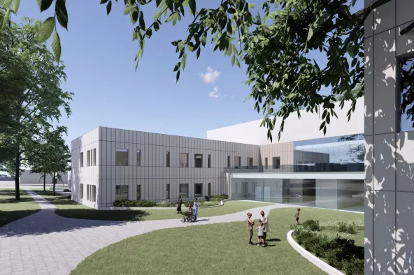 A 3d rendering of a concept for the new centre for children with health complexities