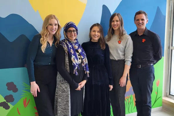 Kelty Mental Health Resource Centre staff pose for a photo at the 15th anniversary celebration